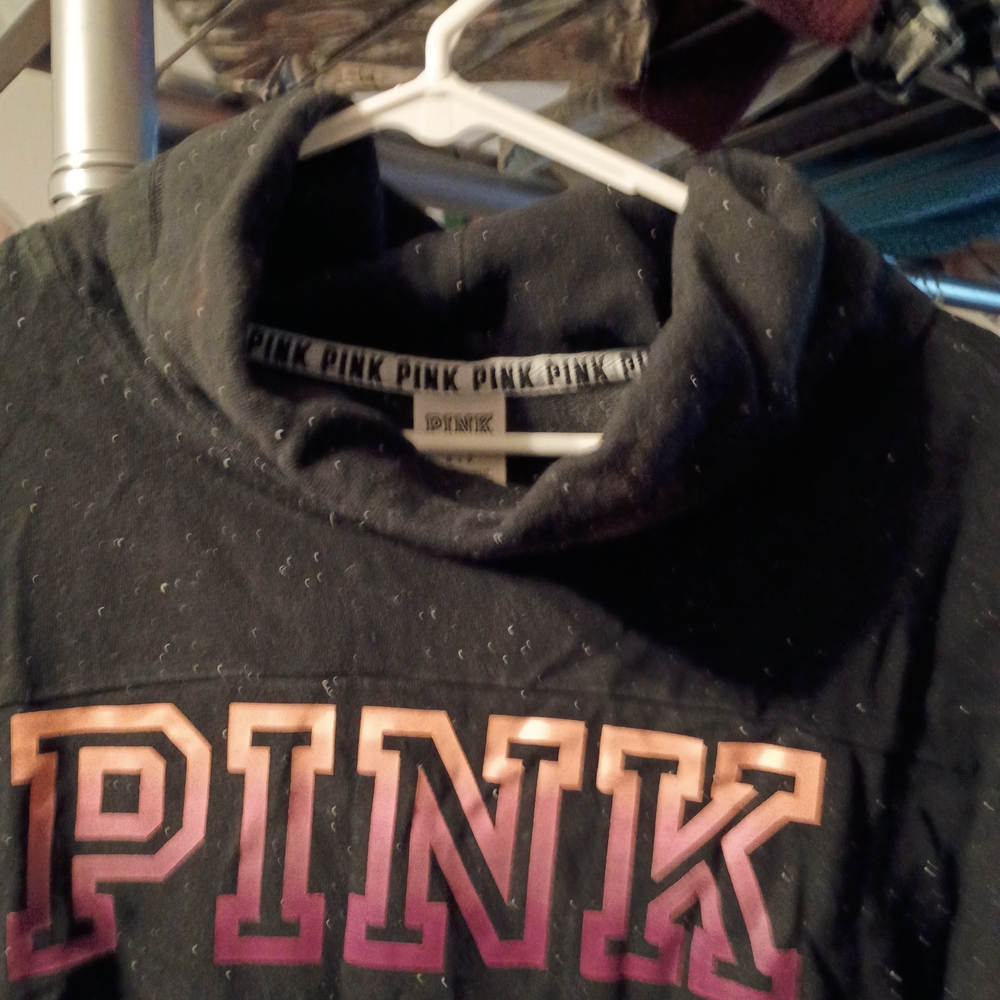 PINK Victoria's Secret Kids Hoodie with Pink and Orange Logo
